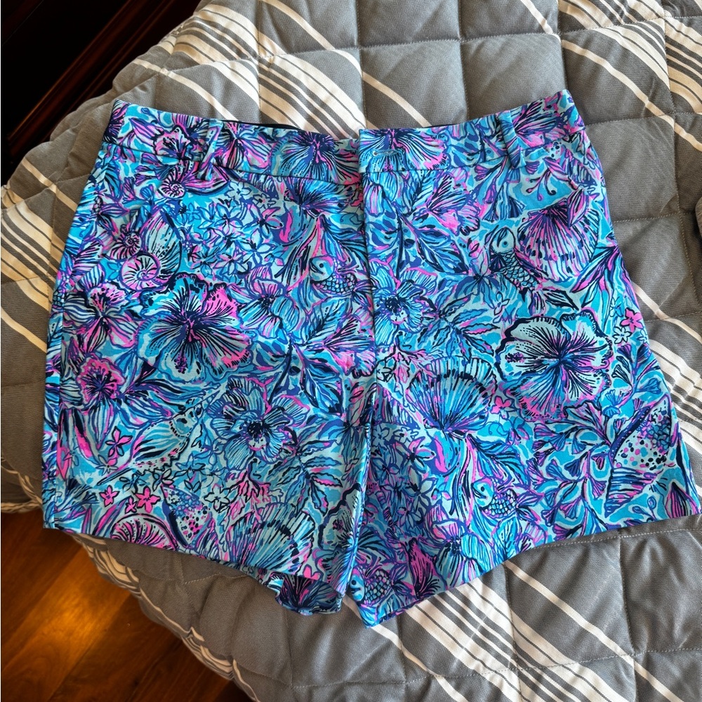NWT Gretchen High Rise shorts Breakwater Blue Shells and Bells